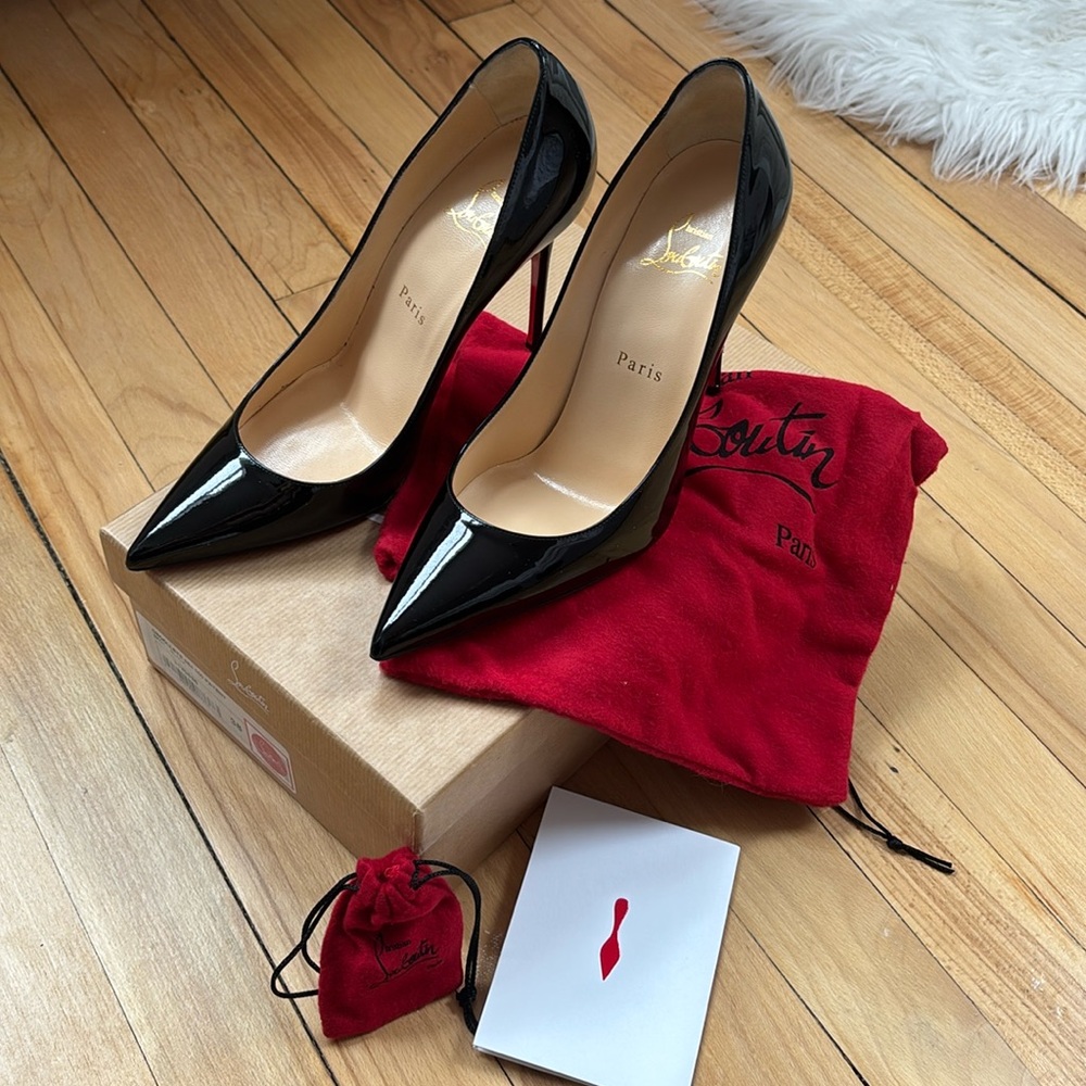 AUTH Black Christian Louboutin So Kate 100
